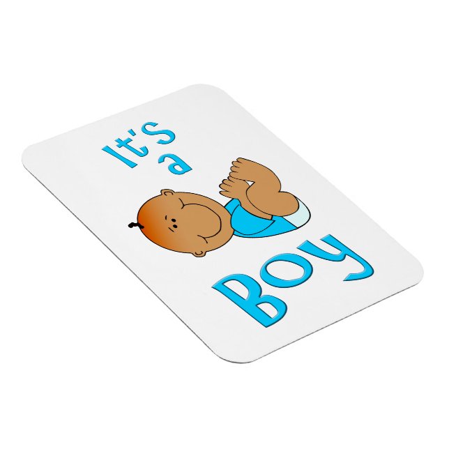 Imán Personalizado lindo es un texto chico en azul bril (Lado Derecho)