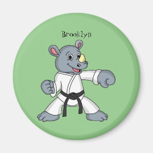 Imán Personalizado lindo rhino kung fu personalizado