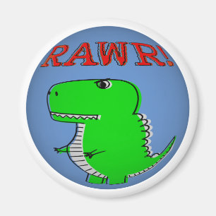 Imán Personalizado lindo y enojado T-Rex RAWR