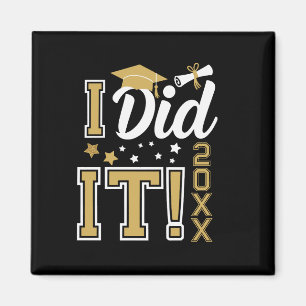 Imán Personalizado Lo Hice Graduación Dorada Graduado C