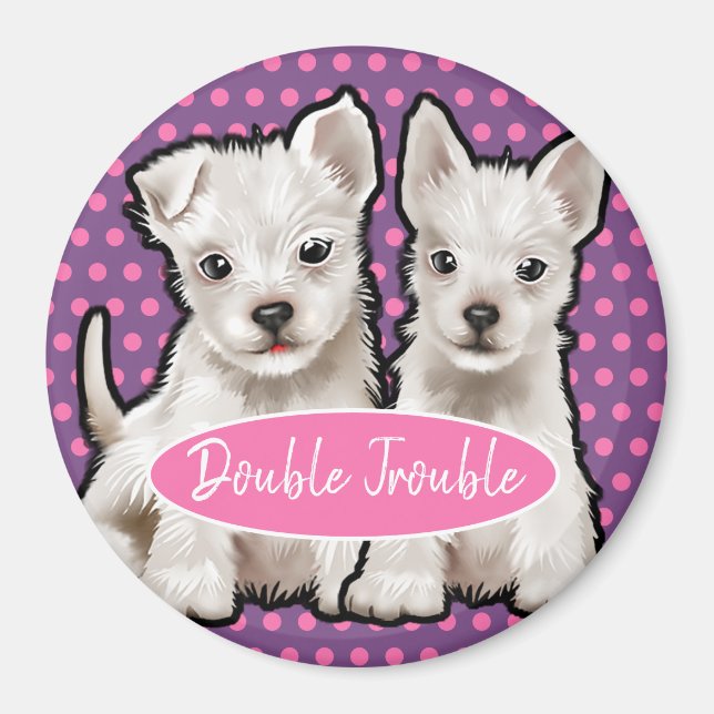 Imán Personalizado Magnet doble problema adorables cach (Frente)