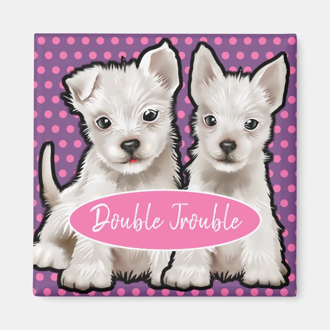 Imán Personalizado Magnet doble problema adorables cach (Frente)