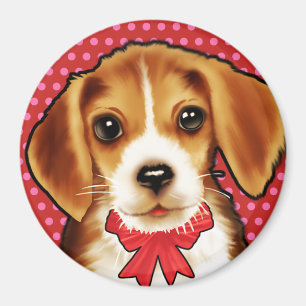 Imán Personalizado Magnet lindo Beagle.