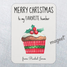 Personalizado Magnet profesor favorito Feliz Navid