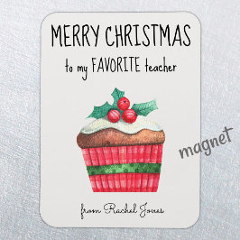 Imán Personalizado Magnet profesor favorito Feliz Navid