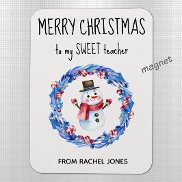 Imán Personalizado Magnet Sweet Teacher Feliz Navidad