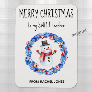 Imán Personalizado Magnet Sweet Teacher Feliz Navidad