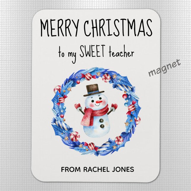 Imán Personalizado Magnet Sweet Teacher Feliz Navidad (Subido por el creador)