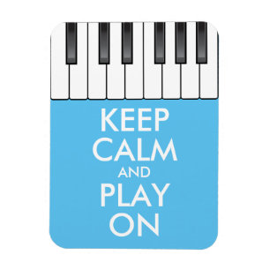 Imán Personalizado MANTENER LA CALMA Y JUGAR CON piano 