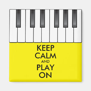 Imán Personalizado MANTENER LA CALMA Y JUGAR CON piano