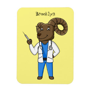 Imán Personalizado médica ilustracion de ovino de Bigho