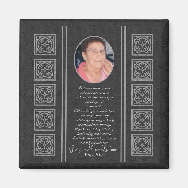 Imán Personalizado Memorial Keepsakes (Frente)