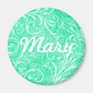 Imán Personalizado Mint Green Ornamental Magnet