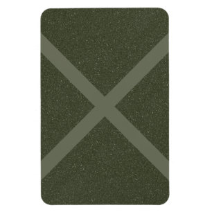 Imán personalizado moderno de diseño X en verde mu