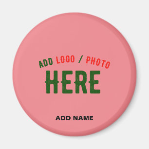 IMÁN PERSONALIZADO MODERNO ELEGANTE SALMON PINK VERIFIC