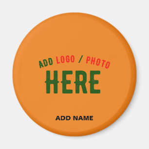 IMÁN PERSONALIZADO MODERNO ESTILO NARANJA OSCURO VERIFI