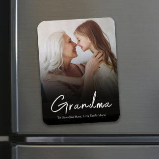 Imán Personalizado moderno simple foto de una abuela pe