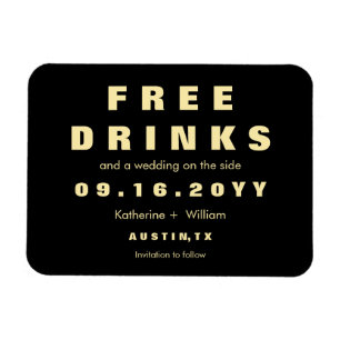 Imán Personalizado Moderno Y Gracioso Bebidas Gratis Sa