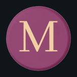 Imán Personalizado monogramado<br><div class="desc">Imán monogramado con colores elegantes Personalícelo ahora; haga clic en el botón personalizar para agregar su primer imán</div>