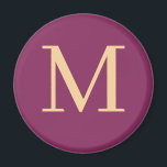 Imán Personalizado monogramado<br><div class="desc">Imán monogramado con colores elegantes Personalícelo ahora; haga clic en el botón personalizar para agregar su primer imán</div>