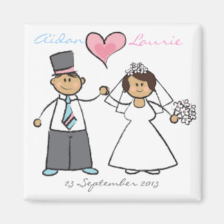 Imán Personalizado Novia & Groom Boda Pareja Guardar La