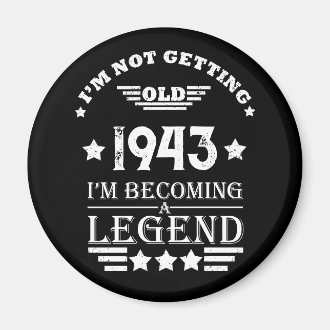 Imán Personalizado ochenta años de 80 años (Frente)