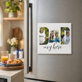 Imán personalizado “Papá mi héroe”