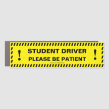 Imán personalizado para coche de conductor ESTUDIA