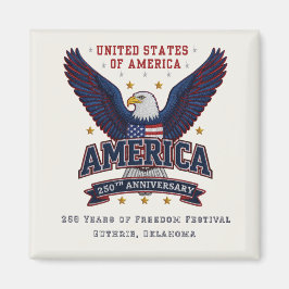 Imán personalizado para el 250 aniversario de la e