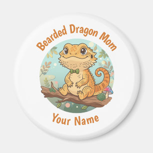 Imán personalizado para mamá de dragón barbudo