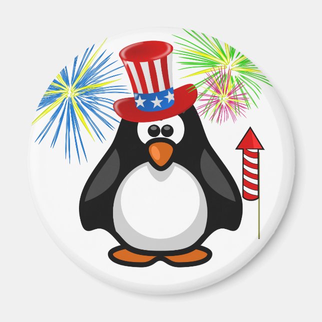 Imán Personalizado patriótico Paddy 4 de julio Gorra fu (Frente)