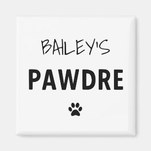 Imán Personalizado Pawdre Typography Dog Dad New Dog