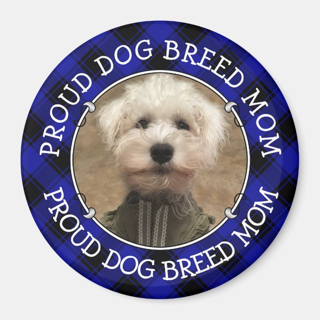 Imán Personalizado Perro Mamá Papá Fotografía Marco Azu (Frente)