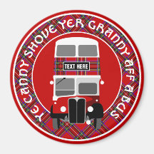 Personalizado Personaliza Scottish Tartan bus Magn