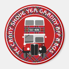 Imán Personalizado Personaliza Scottish Tartan bus Magn