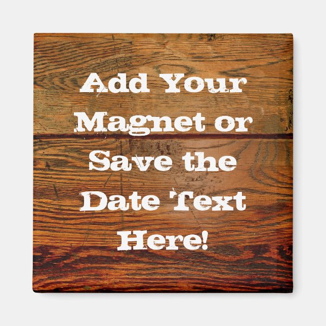 Imán Personalizado personalizado de plancha de madera e (Frente)