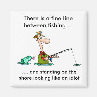 Imán personalizado pescando.