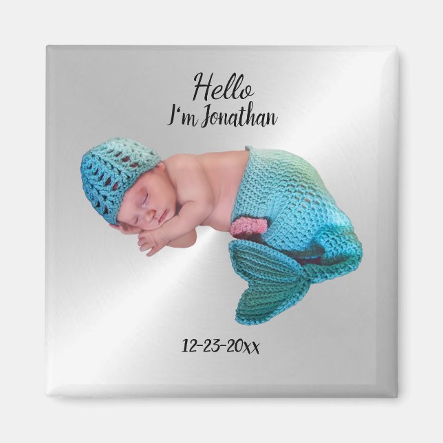 Imán Personalizado Photo Square Magnet (Frente)
