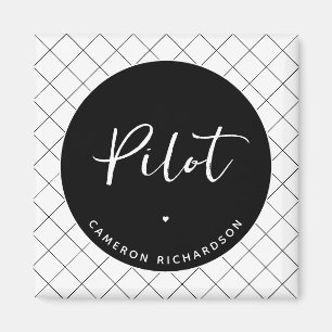 Imán Personalizado Piloto de graduación de la Escuela d