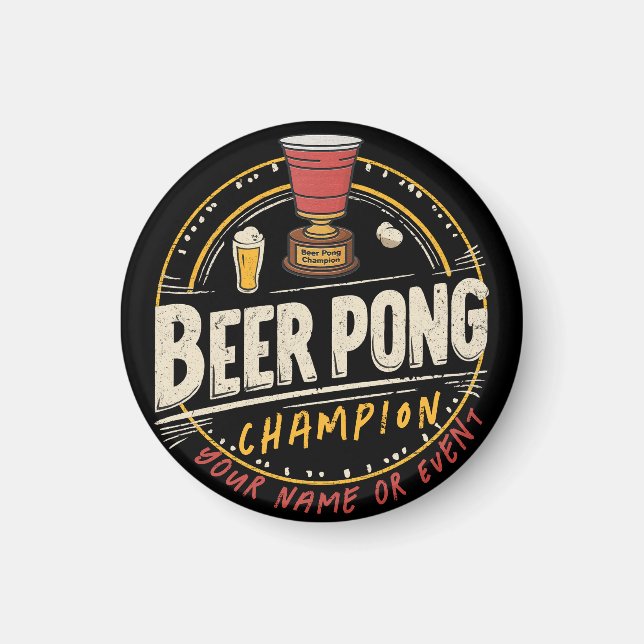 Imán Personalizado Ping Pong Beer League (Frente)