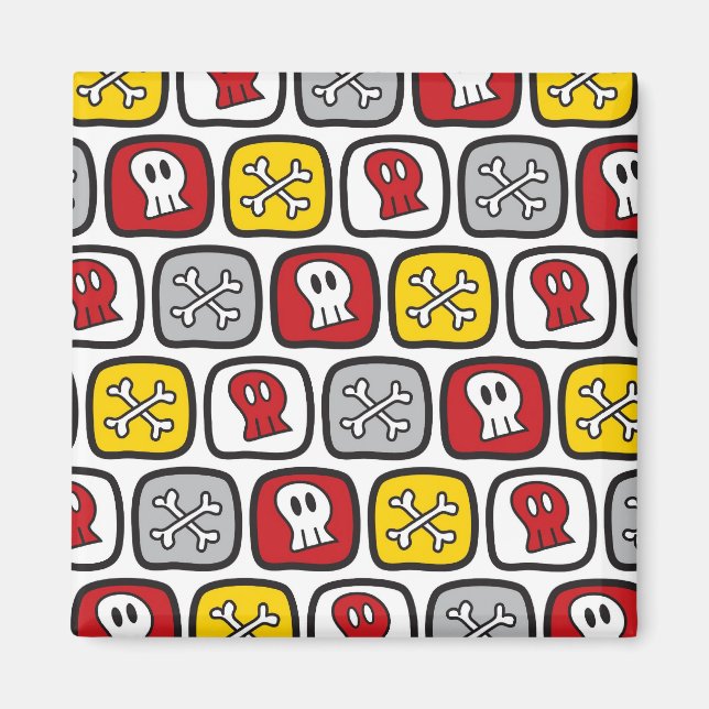 Imán Personalizado Pirata / Skeleton Skulls & Bones niñ (Frente)