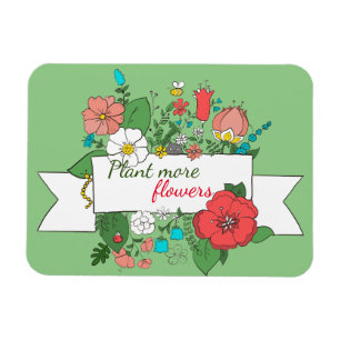 Imán Personalizado/Planta Más Flores/Floral