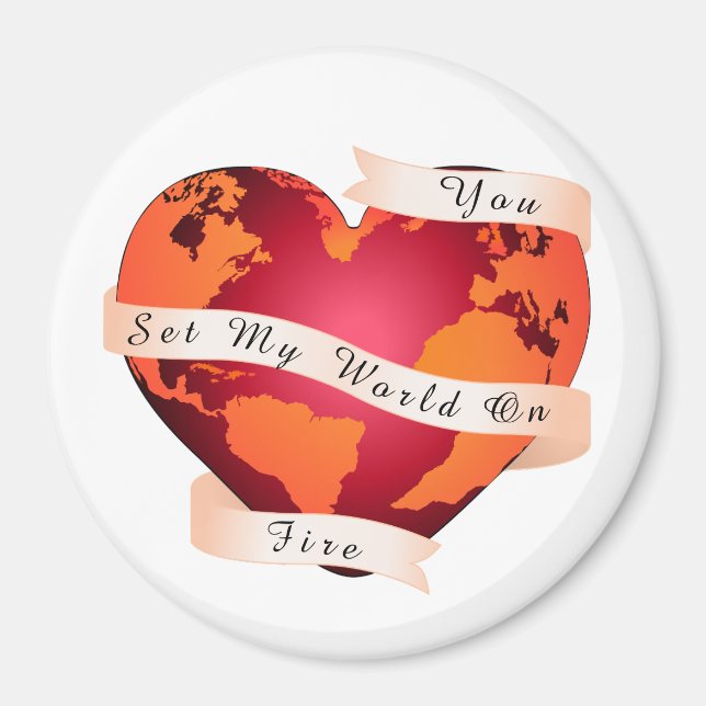 Imán Personalizado, PONES MI MUNDO EN LÍNEA DE LA Tierr (Frente)