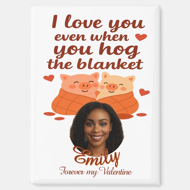 Imán personalizado 'Por siempre mi San Valentín' (Anverso)
