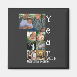 Imán Personalizado primer aniversario boda 7 collage de