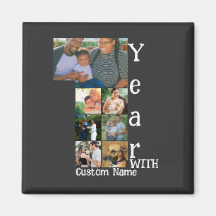 Imán Personalizado primer aniversario boda 7 collage de