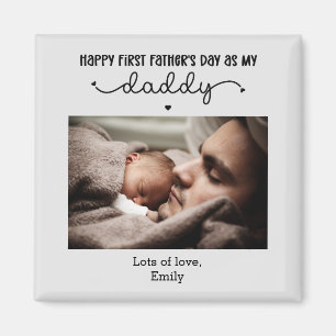 Imán Personalizado Primer Día del Padre, lindo Minimali