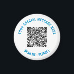 Imán Personalizado QR Código Texto y colorea tu regalo<br><div class="desc">Elija Colores y fuentes - Diseñe sus propios imanes personalizados con su regalo especial de análisis de código QR y texto Personalizado moderno de imán - Añadir su código QR - Imagen - Foto o logotipo / y texto - Nombre u otra información / mensaje - Cambiar tamaño y mover...</div>