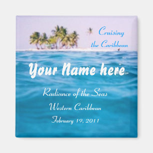 Imán personalizado que cruza del Caribe
