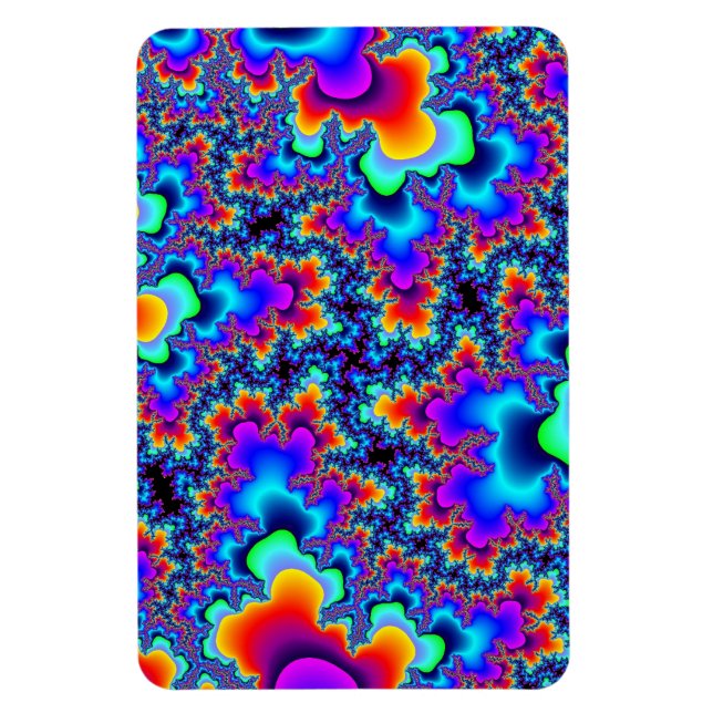 Imán Personalizado Rainbow Fractal Photo Magnet (Vertical)